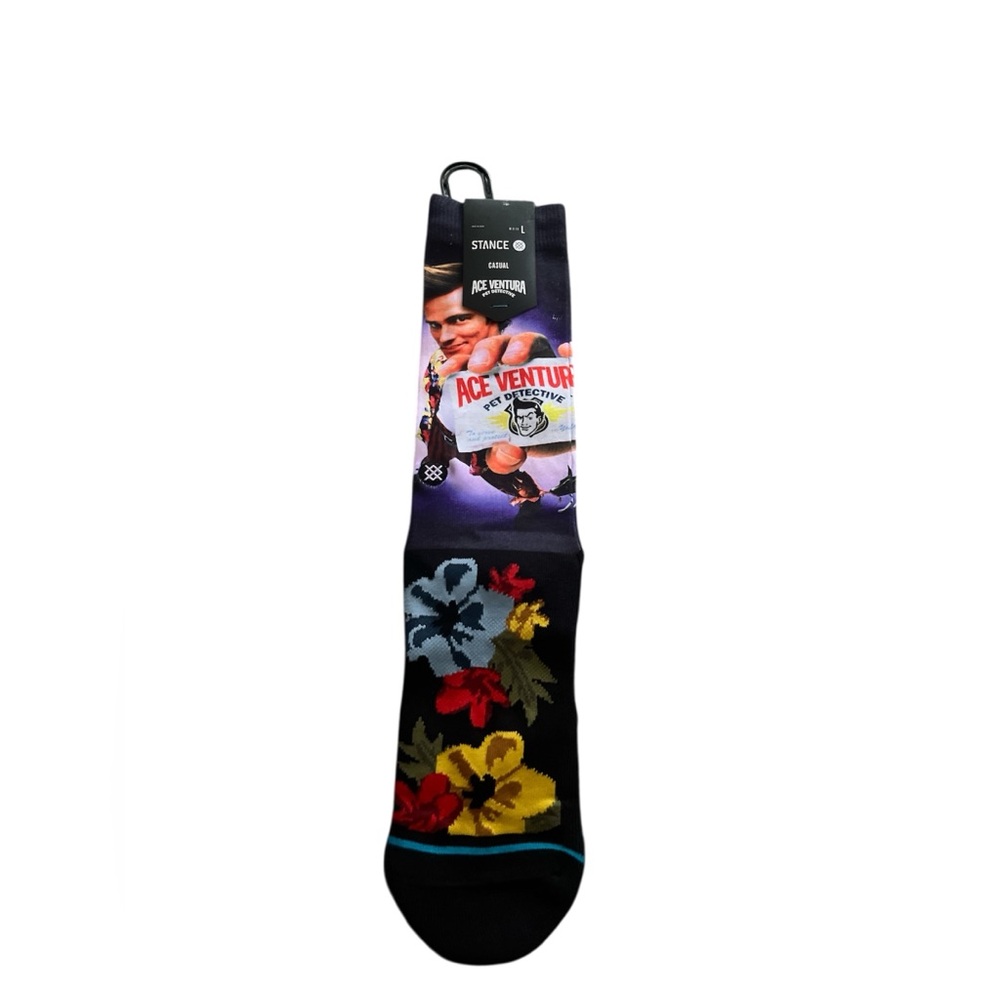 Stance Black Casual Socks Vibrant Floral Design